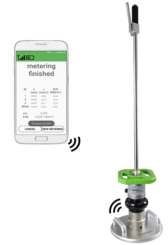 LWD WEBERconnect - Light Weight Deflectometer (ASTM E2835-11, E2583-07) for quality assurance